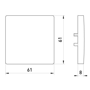 Кнопка e.lux.11611L.pn.nickel одинарна "нікель"