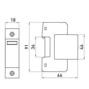 Пристрій для захисту від імпульсних перенапруг e.pro.spd.1С.275, 1P, клас С