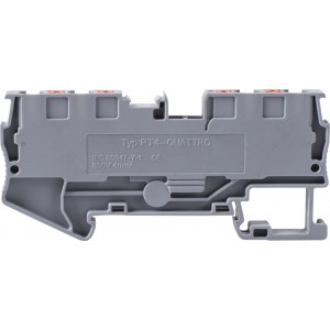 Клемна колодка набірна на DIN-рейку e.tc.din.spring.4.2-2, 4контакти