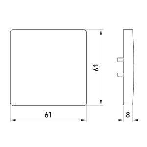 Клавіша e.lux.11011L.pn.aluminium одинарна "алюміній"