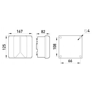 Коробка розподільча e.industrial.db.910, 167х125х83 без клемної колодки