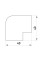 Плоский кут e.trunking.blend.angle.stand.25.16 для короба 25х16мм