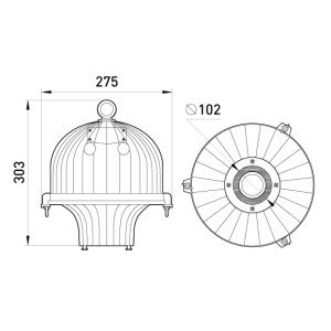 Блок ПРА e.mq.high.light.2201.250 до підвісних світильників серії 2201, ртутний, 250 Вт