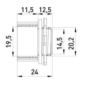Ввід металевий e.industrial.pipe.thread.dir.1/2", різьбовий