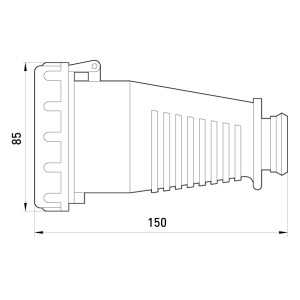 Силова розетка переносна 3Р+N+Z, 400В, 16А, IP67