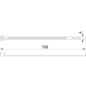 Кабельна стяжка e.ct.stand.150.4.green (100шт), зелена