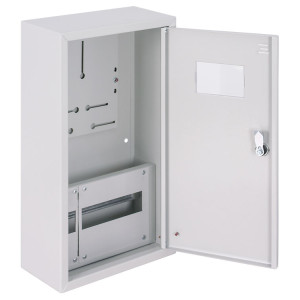 Корпус обліку металевий e.mbox.pro.n.f3.12 IP31 навісний під 3ф лічильник, 12 модулів