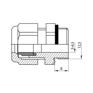 Кабельний ввід латунний e.met.pg.stand.7