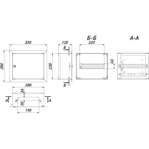 Корпус металевий e.mbox.pro.w.12 IP31 вбудований на 12 модулів