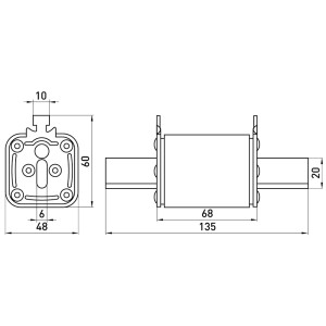 Запобіжник плавкий e.fuse.NT1.250, габарит 1, 250А
