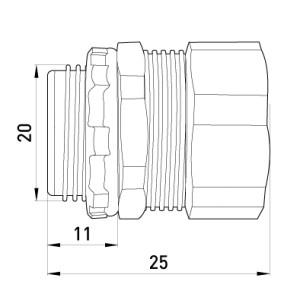 Ввід прямий e.met.dir.stand.sldx.15 для металорукава 15мм(1/2")