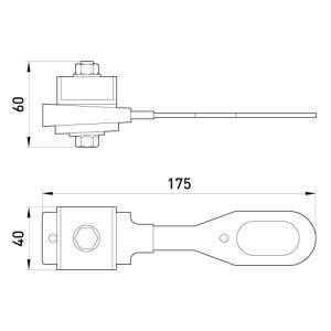 Анкерний ізольований затискач e.i.clamp.2.16.25.zr, посилений, 16-25 кв.мм