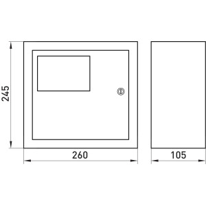 Корпус e.mbox.stand.n.f1.04.z.e металевий, під 1-ф. електронний лічильник, 4 мод., навісний, з замком