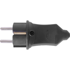 Вилка пряма каучукова e.plug.rubber.028.16, з з/к, 16А