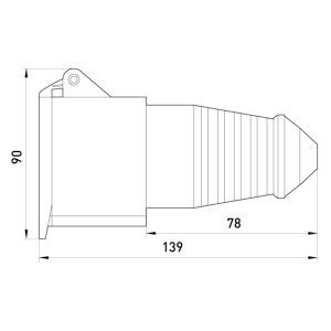Силова розетка переносна e.socket.pro.5.16, 5п., 380В, 16А (215)