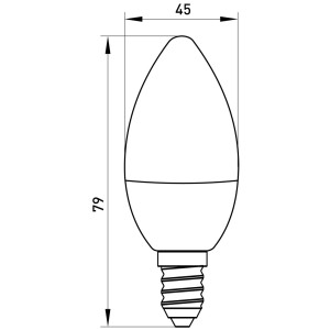 Лампа світлодіодна e.LED.lamp.B35.E14.6.3000, 6Вт, 3000К