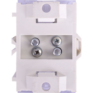 Клемна колодка прохідна e.tc.main.brass.35k, 1х35 мм.кв./4х6 мм.кв.,латунний контакт, з кришкою