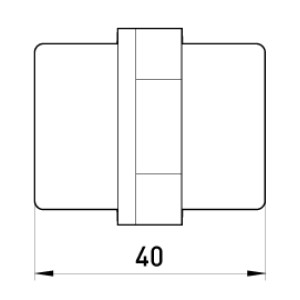 Ізолятор пластиковий e.bus.sm.stand.40.bk без кріплення під шайби і болти М8 (по 2 шт)