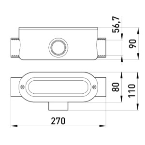 З'єднувач ревізійний Т-подібний e.industrial.pipe.db.revise.t.2" для труб 2"