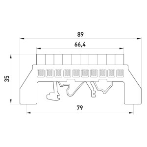 Шина нульова e.bsi.pro.2.10 в ізольованому корпусі універсальна зелена