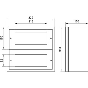 Корпус металевий e.mbox.industrial.n.24z IP41, навісний, на 24 модулі