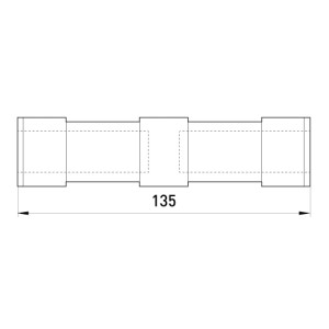 Гільзи з'єднувальні ізольовані e.tube.pro.ins.a.95.95 для провода 95 мм.кв.