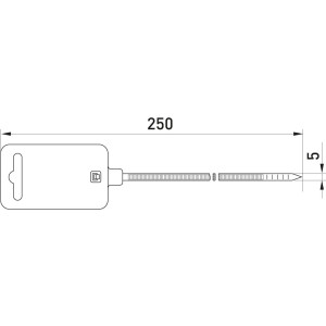 Стяжка кабельна маркувальна e.dct.stand.5.250.red