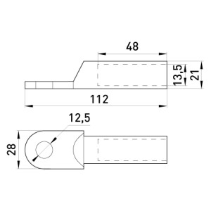 Алюмінієвий кабельний наконечник e.end.stand.a.95