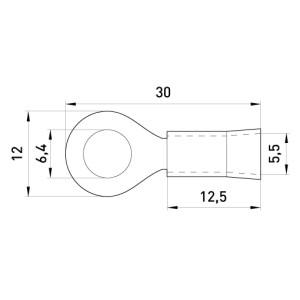 Ізольований наконечник e.terminal.stand.rv3.3,5.6.yellow 2.5-4 кв.мм, жовтий, 100шт