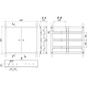 Корпус металевий e.mbox.pro.n.72 IP54 навісний на 72 модулі