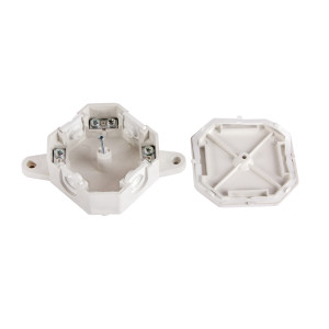 Коробка розподільча e.db.stand.r2.85x85x35K з клемником, 85х85х35 мм, IP 44, Р 2, зовнішня