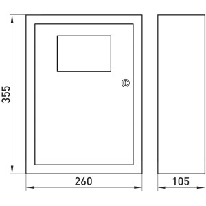 Корпус e.mbox.stand.n.f1.12.z.e металевий, під 1-ф. електронний лічильник, 12 мод., навісний, з замком