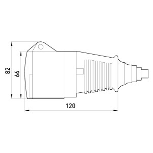 Силова розетка переносна 3Р+N+PE, 250/400В, 16А, IP44