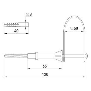 Дюбель зі стяжкою e.holder.pro.s під гвинт
