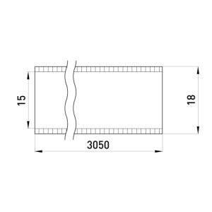 Труба металева e.industrial.pipe.1/2" без різьби, 3.05м