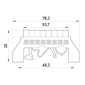 Шина нульова e.bsi.pro.2.8 в ізольованому корпусі універсальна зелена