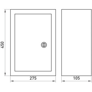 Корпус e.mbox.stand.n.36.z металевий, під 36 мод., навісний, з замком