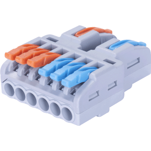 Клемна колодка з'єднувальна e.lc.pro.aw.uni.pl.2-6 з натискним важелем універсальна