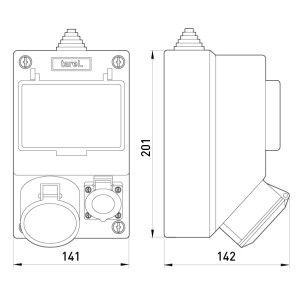 Монтажний набір 32А 3Р+N+Z 220/400V,16A 2P+Z 250V, клемна колодка 5х6кв.мм
