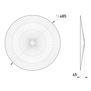 Кришка до полікарбонатного розсіювача e.high.light.pc.cover.485 для світильників серій 2201, 2202, 2211, 485мм