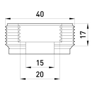 Перехідник металевий e.industrial.pipe.thread.bts.1-1/4".1/2", різьбовий, з 1-1/4" на 1/2"