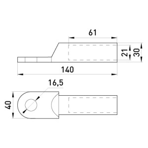 Алюмінієвий кабельний наконечник e.end.stand.a.240
