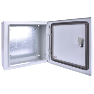 Корпус металевий e.mbox.stand.p.40.40.20 IP54 з монтажною панеллю (400x400x200)