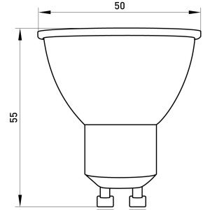 Лампа світлодіодна e.LED.lamp.GU10.5.3000, 5Вт, 3000К