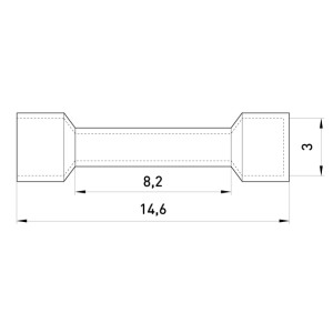 Гільза з'єднувальна ізольована e.splice.stand.bv.5.green 4-6 кв.мм, зелена, 100шт