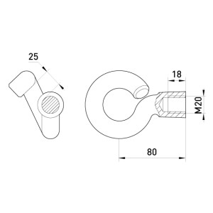 Гак-гайка e.nut.hook.pro.38.20, D38, М20