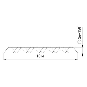 Спіральна обв'язка e.spiral.stand.30.black, 26-150 мм, 10м, чорна
