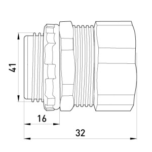 Ввід прямий e.met.dir.stand.sldx.32 для металорукава 32мм(1.1/4")