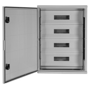 Корпус удароміцний з АБС-пластика e.plbox.500.700.245.88m.blank, 500х700х245мм, IP65 з панеллю під 88 модулів