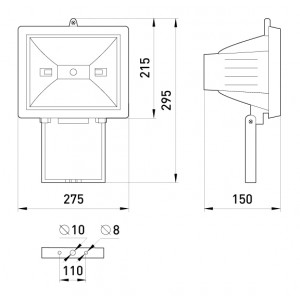 Світильник e.halogen.1000.black 1000Вт, чорний прожектор
